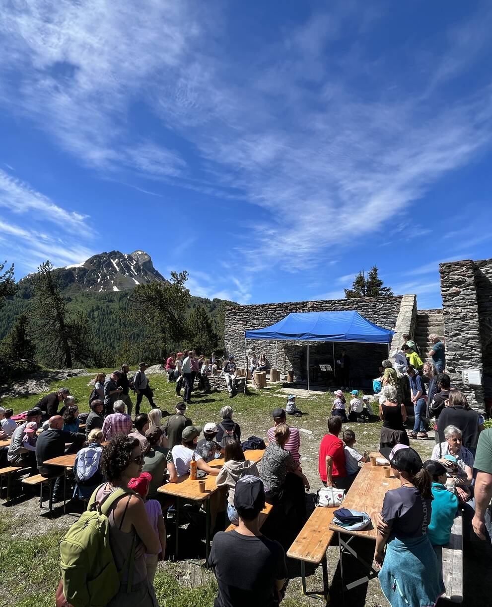 Eröffnung Ausstellung Biodiversität Torre Belvedere, Maloja